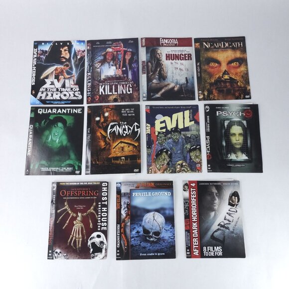 Horror DVD Lot 10 Movies Quarantine Psych 9 Offspring Fangoria Zombies Thriller - Picture 1 of 13